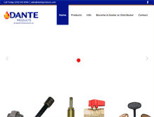 Tablet Screenshot of danteproducts.com